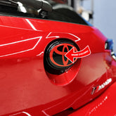 AFD Overlays Front and Rear Emblem Pre-cut Overlay compatible with 2023+ Toyota Corolla GR and Hatchback